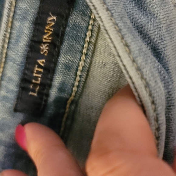 Excellent Lucky Brand distressed skinny jeans sz 26 - Picture 6 of 8